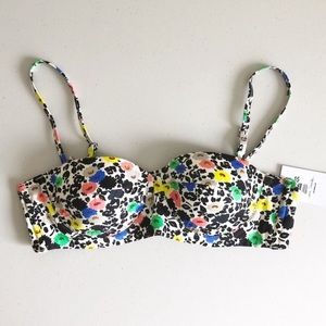 Paul Smith Floral Print Cup Bikini Swim Top Sz XS
